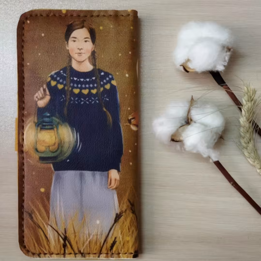 کیف پول طرح دختر  سرخپوست 