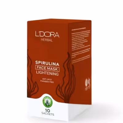 ماسک پودری اسپیرولینا روشن کننده لدورا هربال 10 عددی