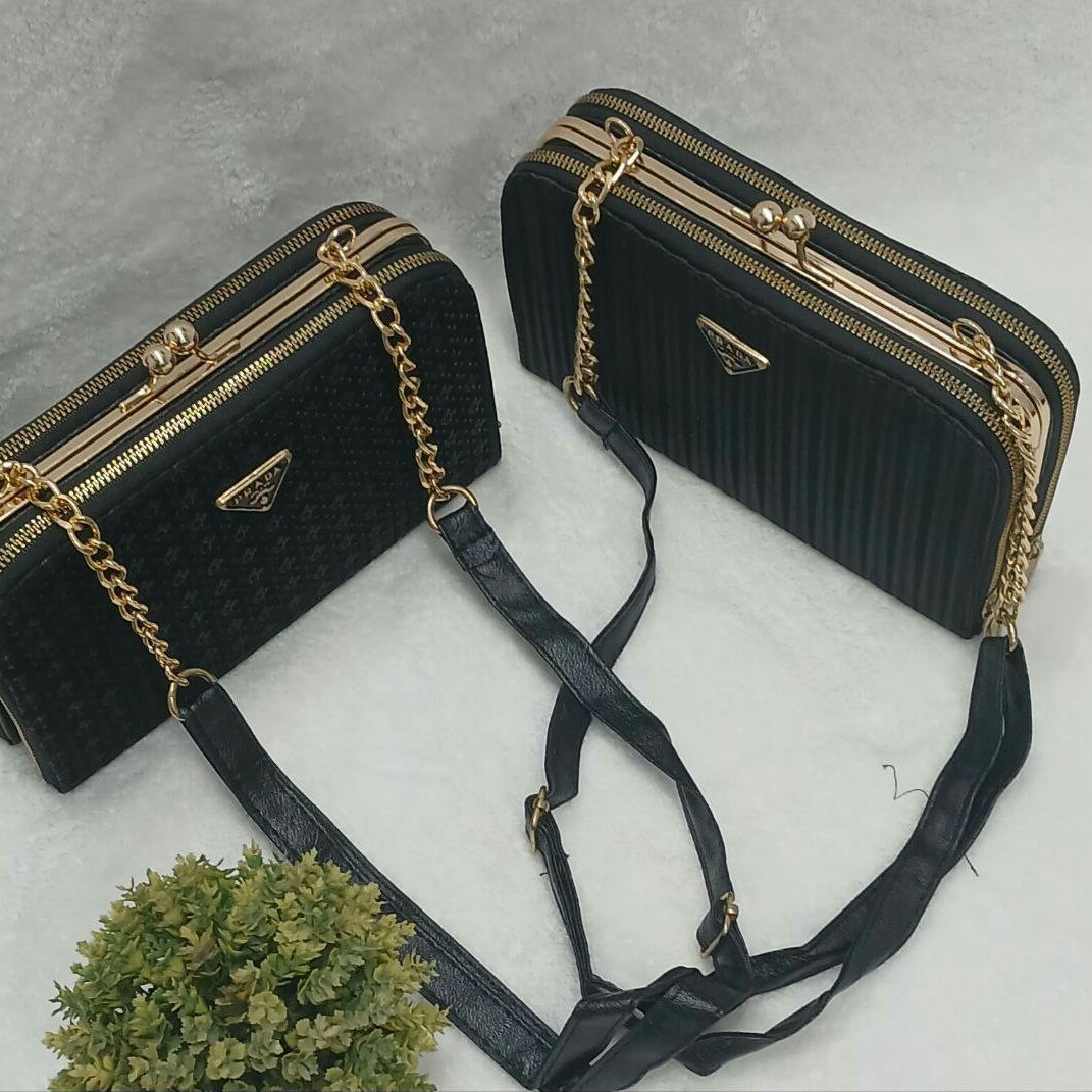 کیف مجلسی زنانه دخترانه رنگ مشکی زیباباکیفیت دوزیب دوشی بابند قابل تنظیم ومدروز