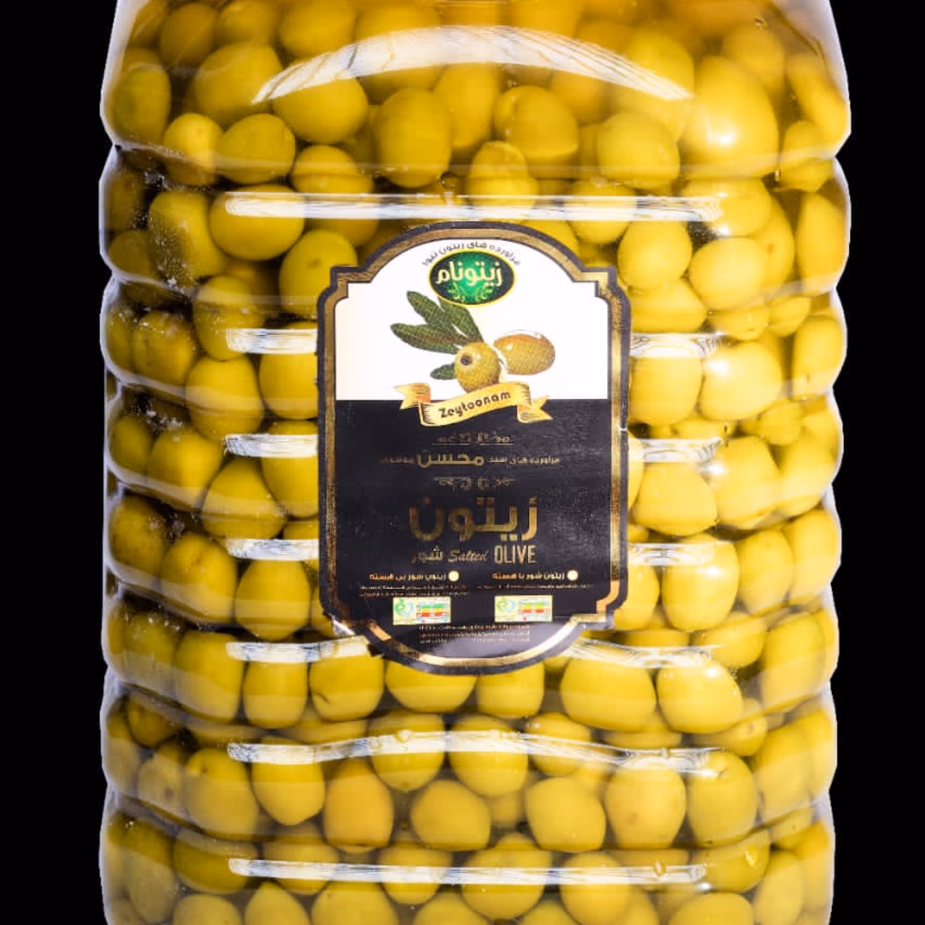 زیتون پت باهسته 7 کیلویی زیتونام 