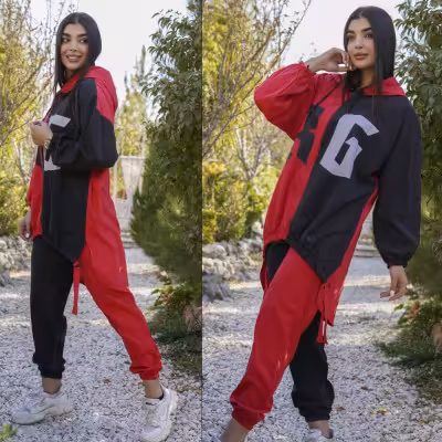 مانتو شلوار زنانه میکرو مدل دورنگ