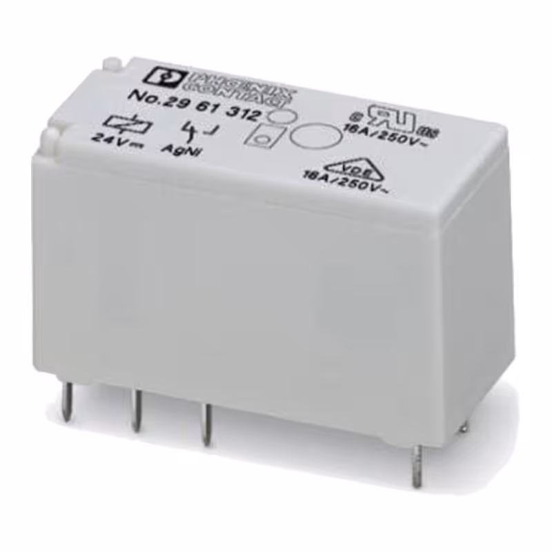 رله سرامیکی فونیکس کنتاکت تک کنتاکت 24DC و ( 8 پایه خطی 16 آمپر ) REL-MR- 24DC/21HC