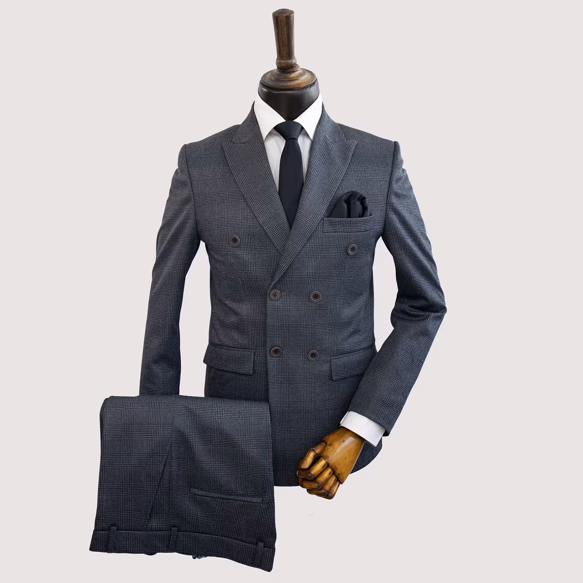 کت و شلوار مردانه پرنس دوگال طوسی تیره شش دکمه با ارسال رایگان