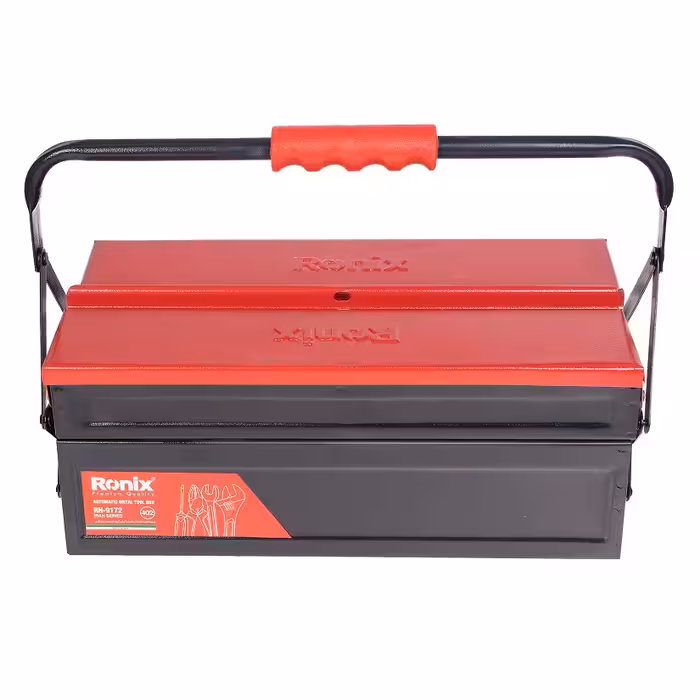جعبه ابزار فلزی اتوماتیک 40 سانتی متر 2 طبقه ساخت ایران رونیکس مدل RH-9172