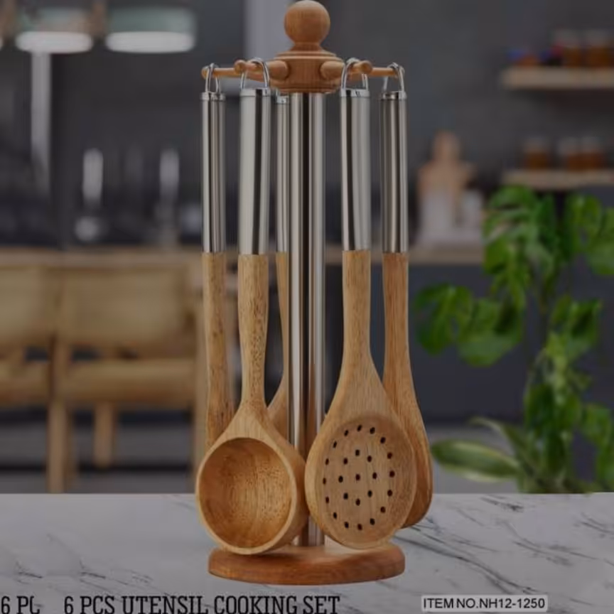 ست کفگیر ملاقه چوبی 