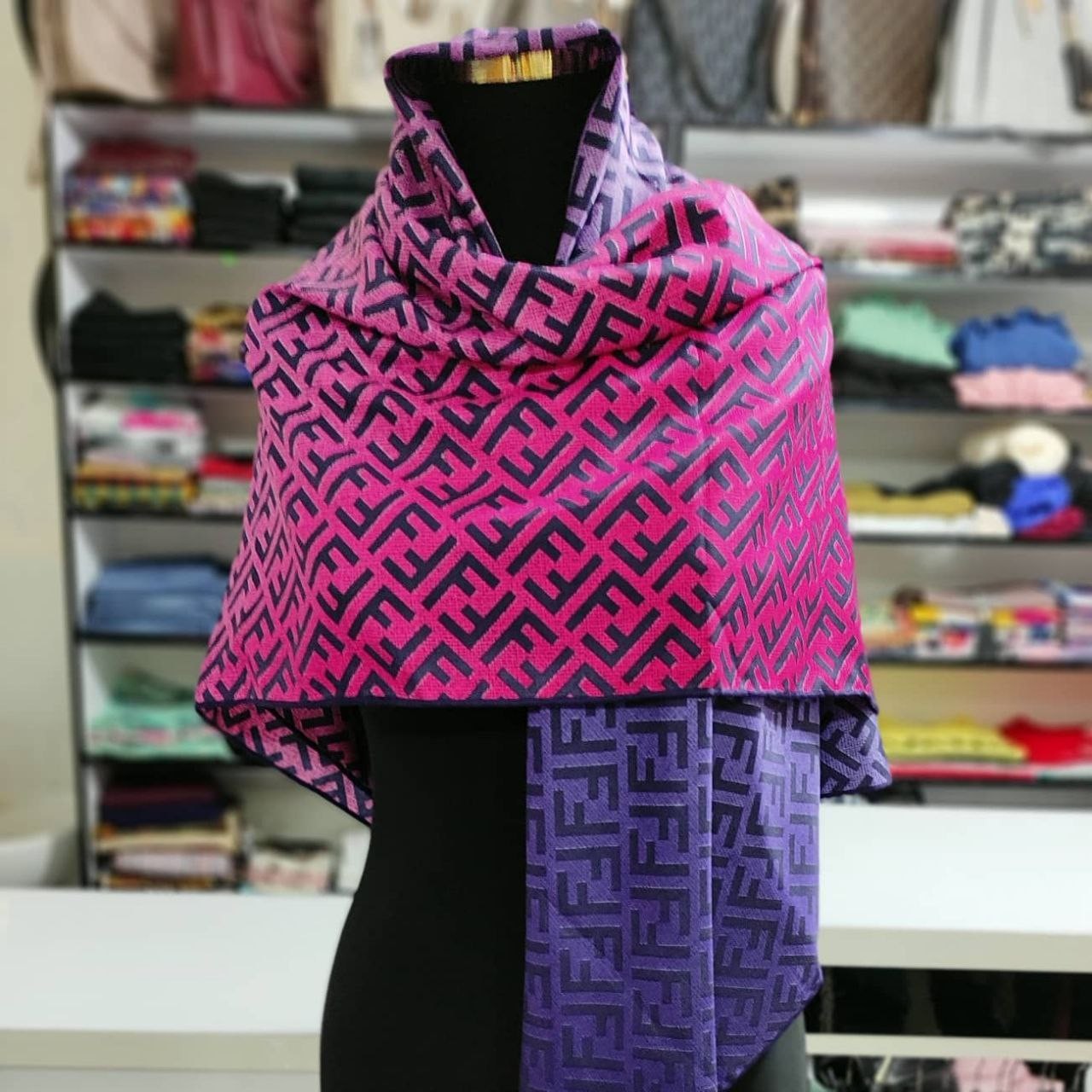 روسری ساتن ابریشم طیفی