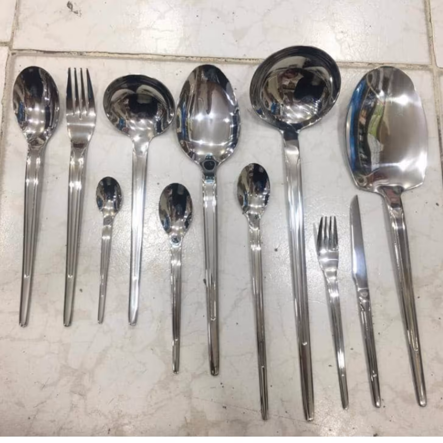 سرویس قاشق چنگال یونیک 120 پارچه دهانه اروپایی استیل نگیر کد333