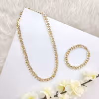 ست گردنبند کارتیر دو رنگ مناسب برای آقایان و خانم ها 