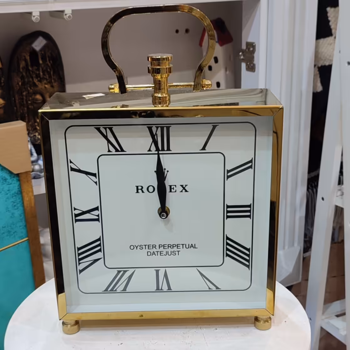 ساعت golden  مارک rolex دسته دار رومیزی