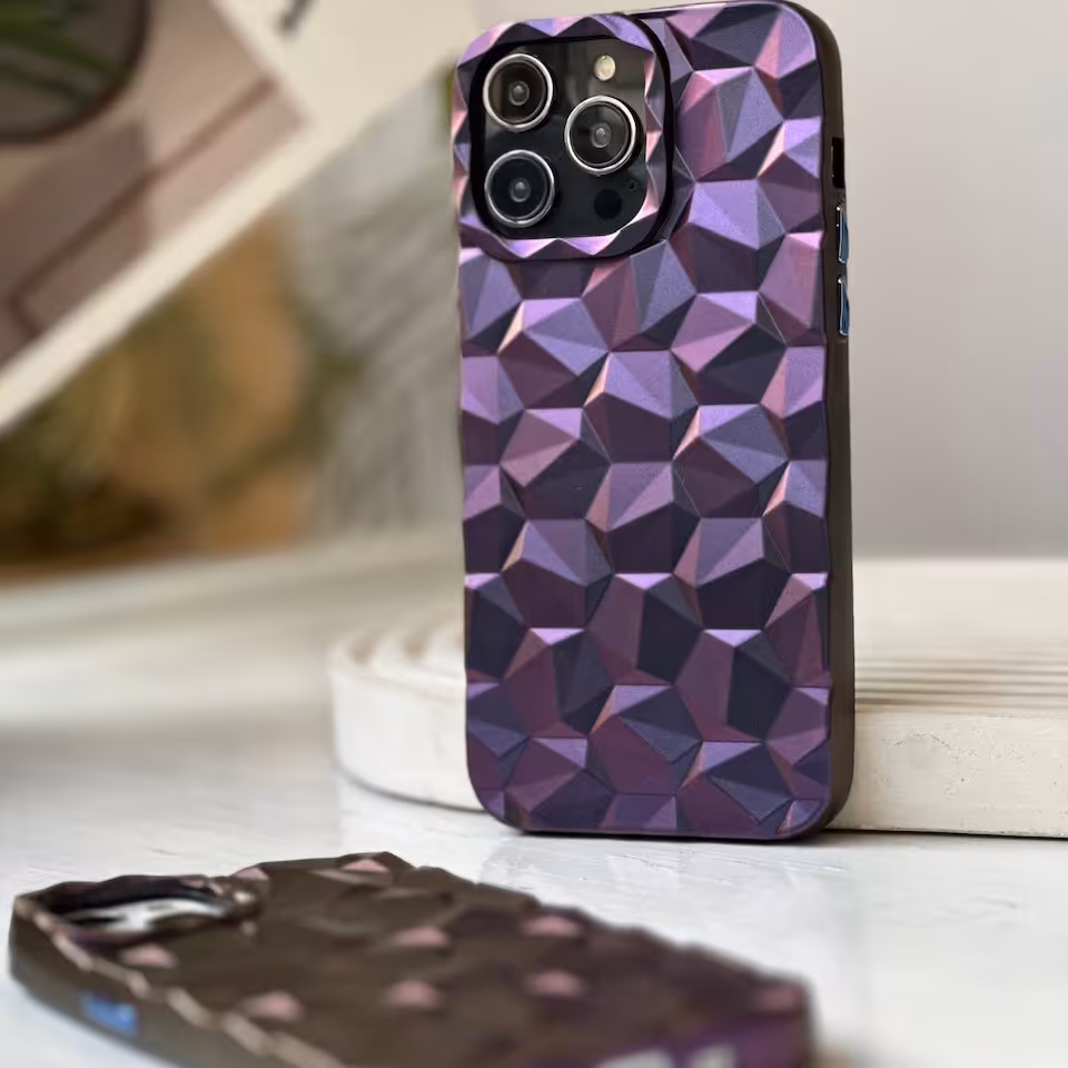 قاب اکولایزر بنفش برای آیفون قابل انعطاف