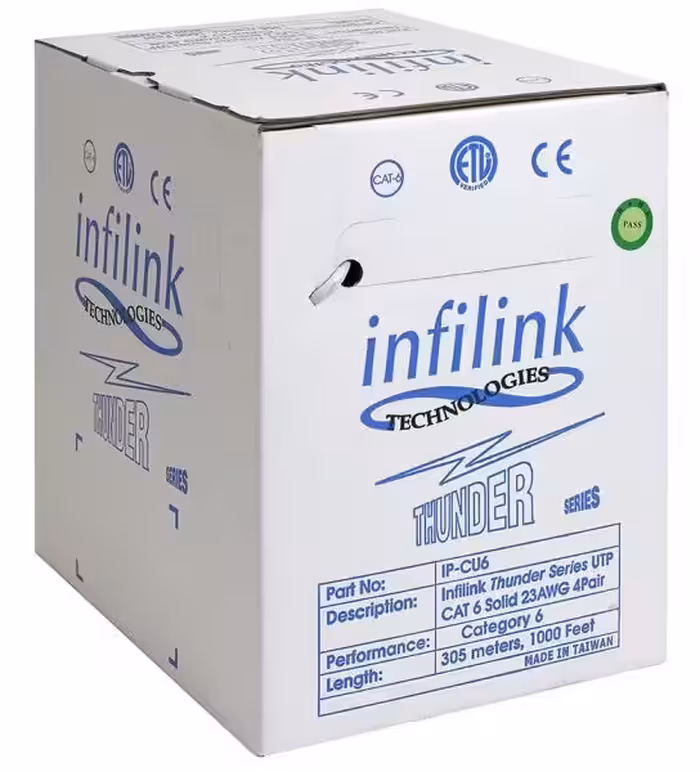 کابل شبکه CAT6 UTP Infilink مدل IP-CU6P - فروشگاه اینترنتی طیف سنتر