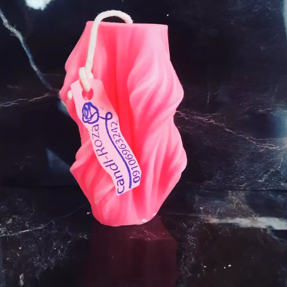 شمع استوانه ای مدل گیسو