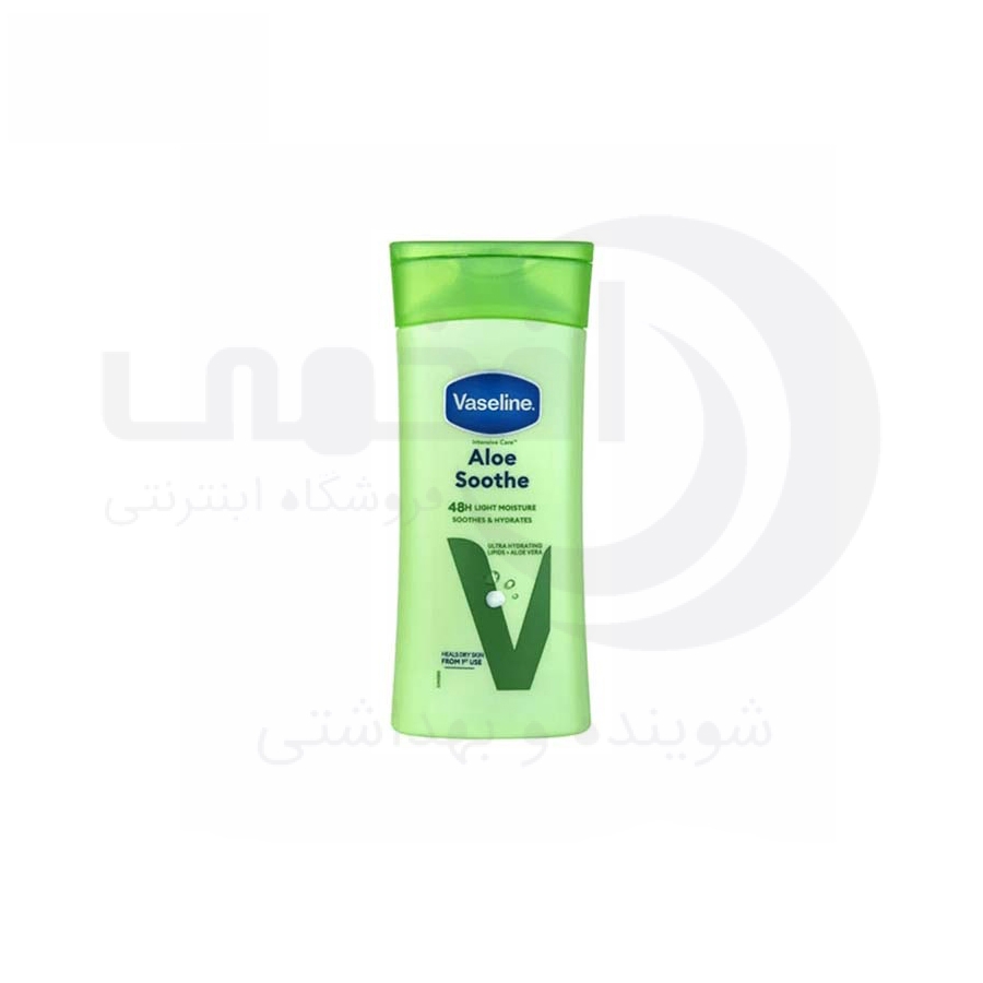 لوسیون بدن وازلین مدل Aloe Soothe حجم 200 میل - فروشگاه اینترنتی افخمی