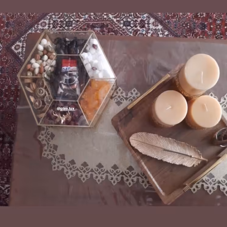  تیبگ شش ضلعی رنگ طلایی  دستگیره گوزن