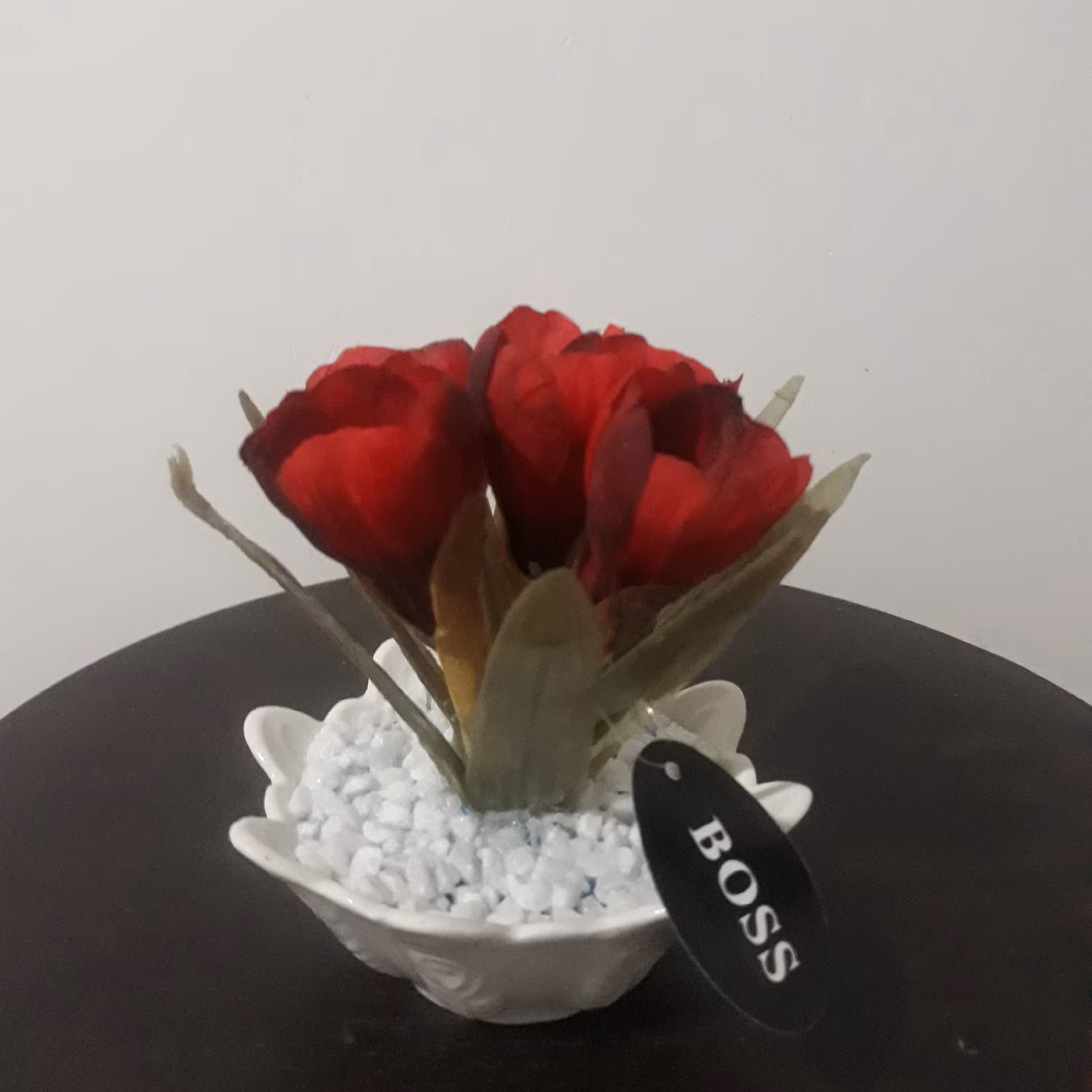گل و گلدان لاله فرانسوی 5 گل مینیاتوری
