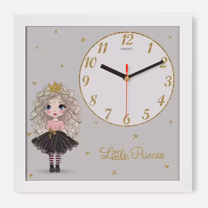 ساعت دیواری کودک MOMMY طرح دختر موفرفری کد 2187