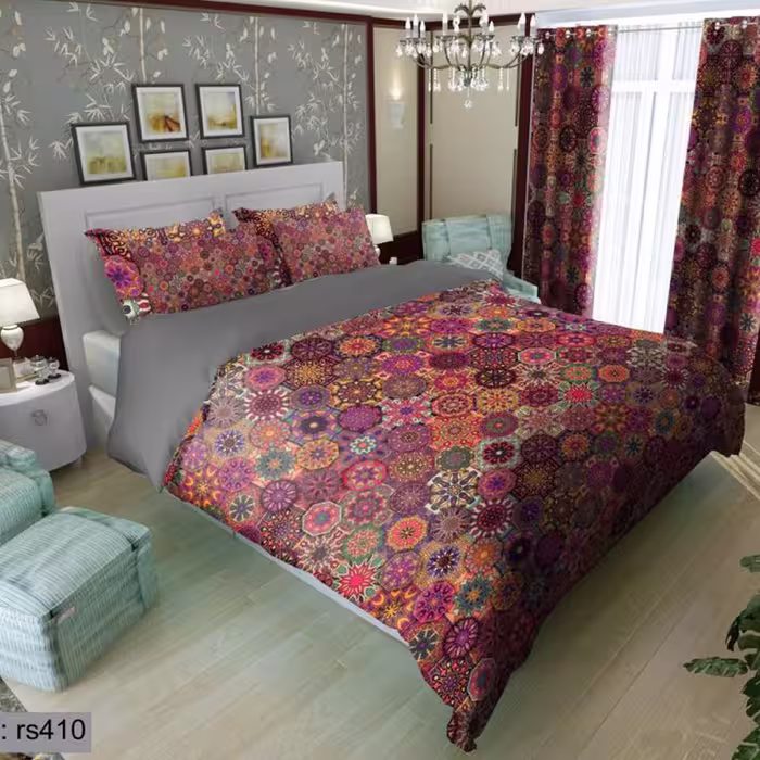 سرویس روتختی 2 نفره تنسل چاپی برندترک لند(Turk Land) rs 410