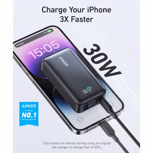 پاوربانک انکر مدل A1249H11 ظرفیت 10000 میلی آمپر ساعت