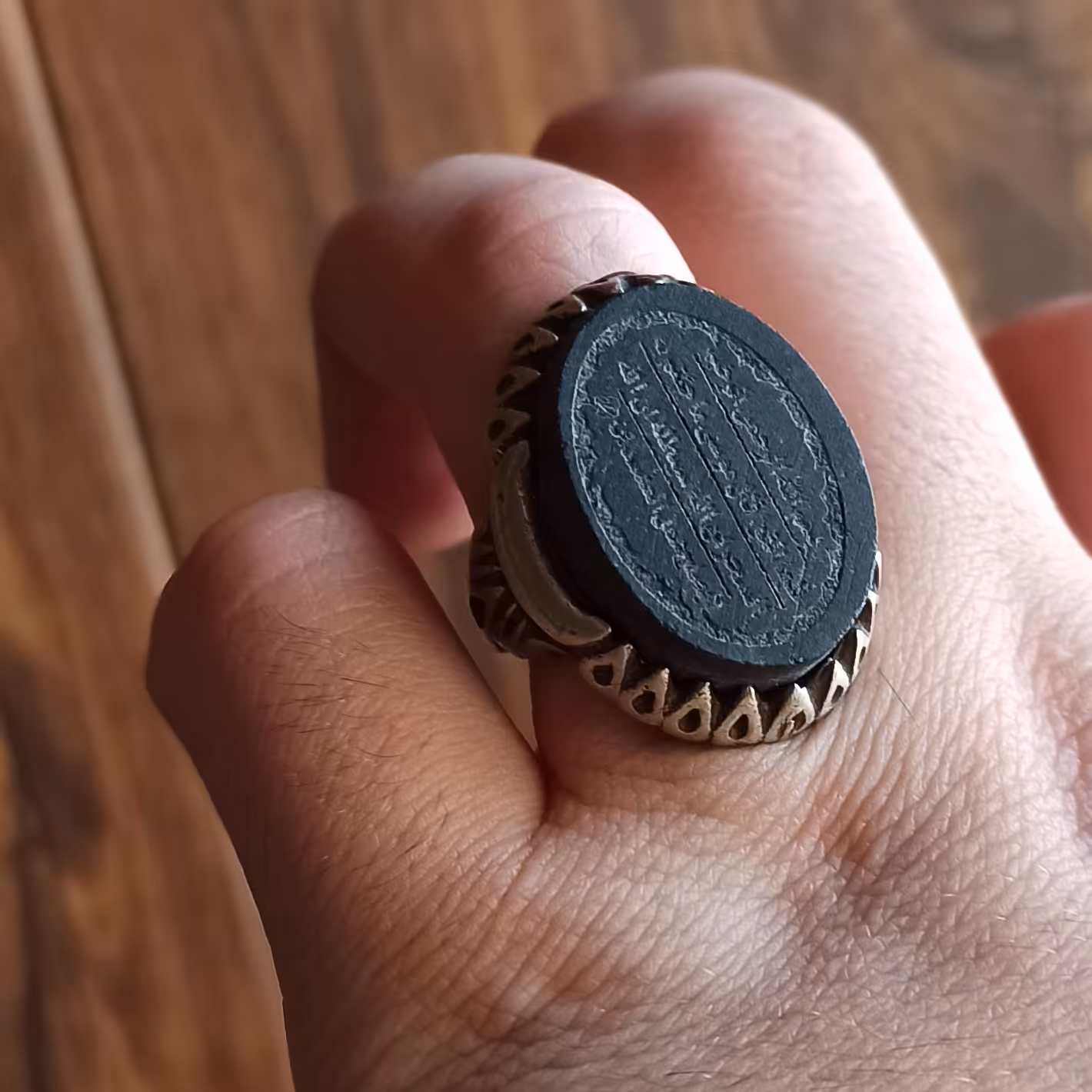 انگشتر نقره حدید خطی عباس آباد اصل معدنی زیبا .....