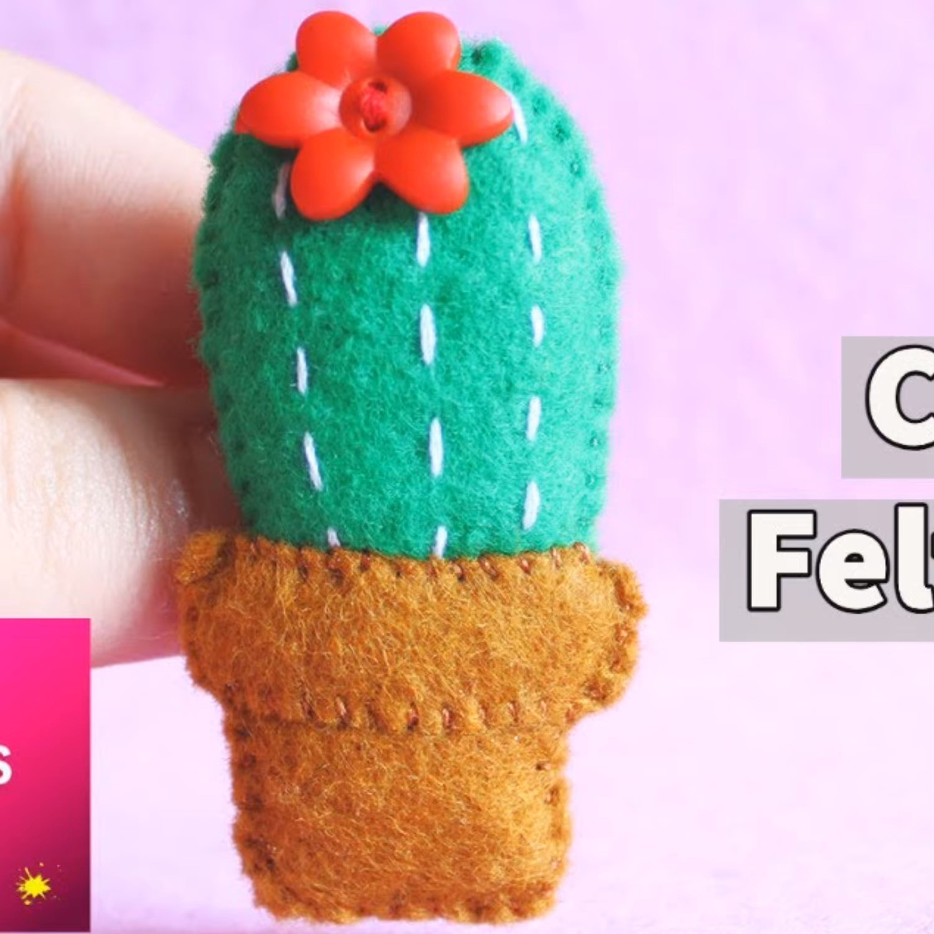 مگنت یخچالی نمدی(طرح کاکتوس)