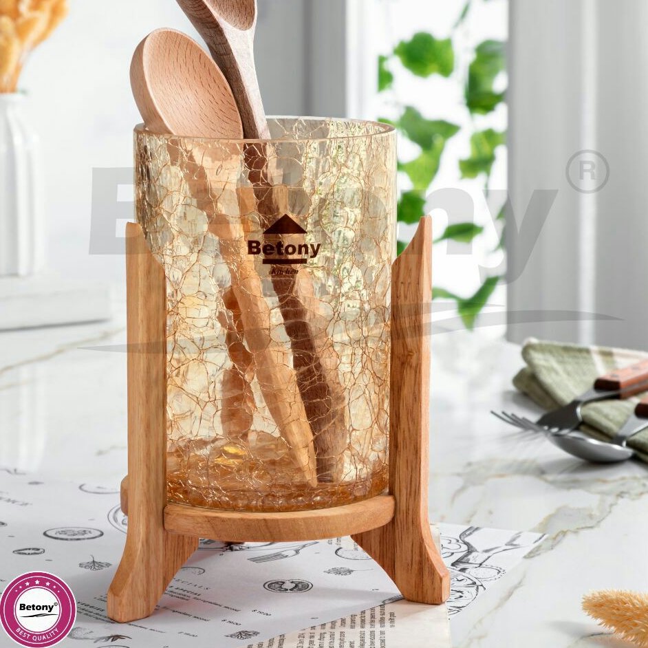 جاقاشقی ابگز پایه چوبی (طلایی و سفید)