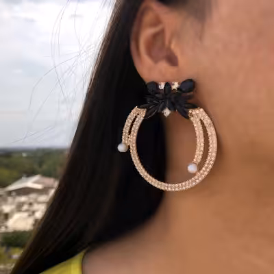 گوشواره نگین دار زنانه