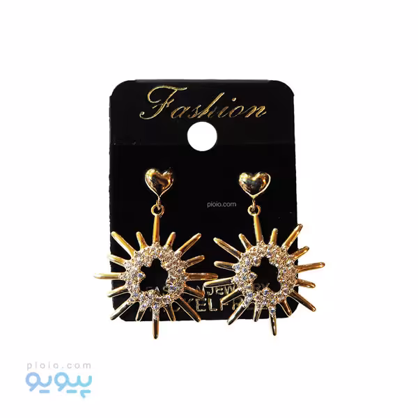 گوشواره خورشیدی نگین دار