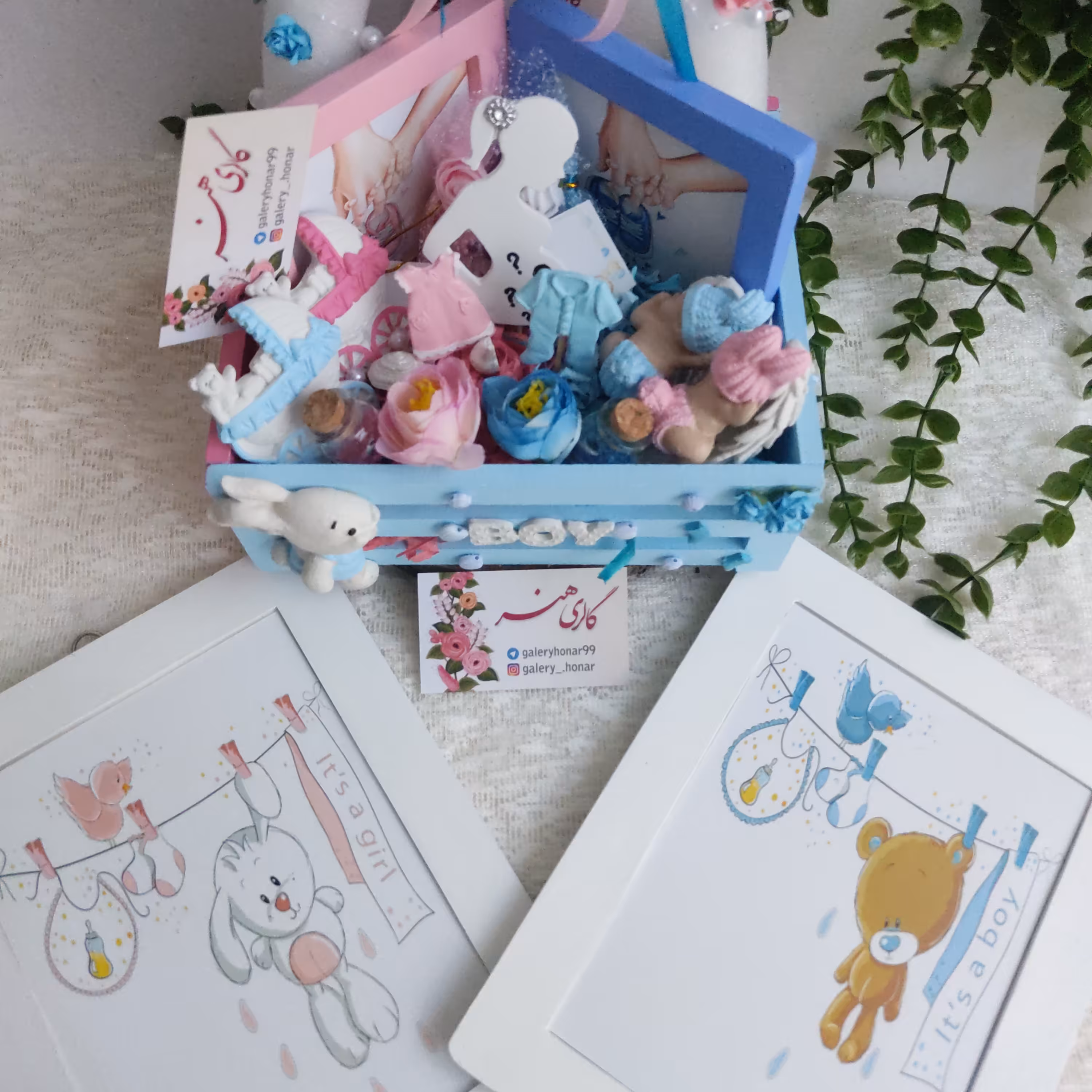 باکس تعیین جنسیت یا هدیه برای دوقلو دار ها