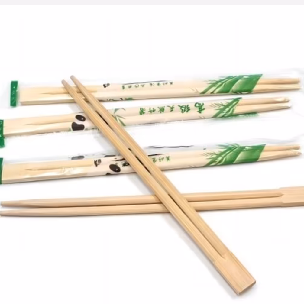 چاپستیک چوبی جفتی یکبار مصرف گرد بامبو چاپستیک و چوب غذاخوری چینی و کره ای 