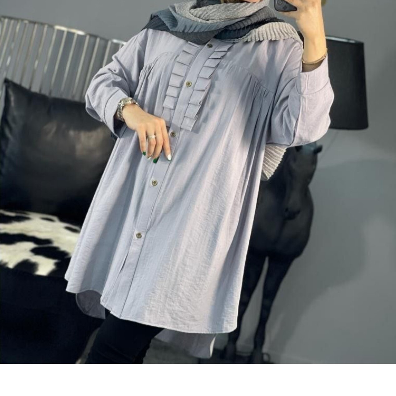 مانتو یقه چین بابوس