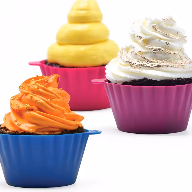 قالب سیلیکونی کاپ کیک  6عددی 
