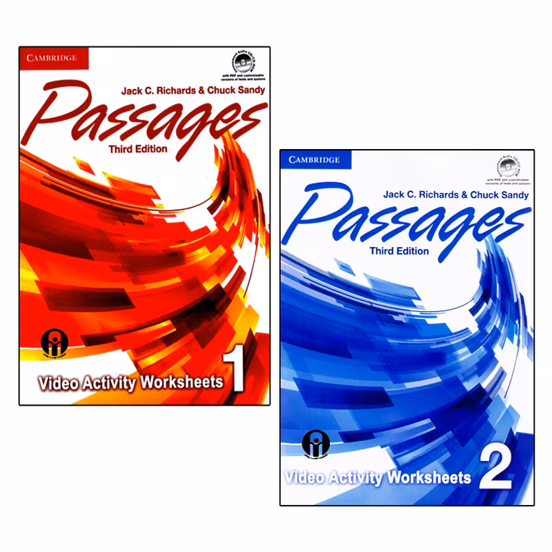 کتاب Passages Video Activity Worksheets Third Edition اثر Jack C. Richards And Chuck Sandy انتشارات الوندپویان دو جلدی