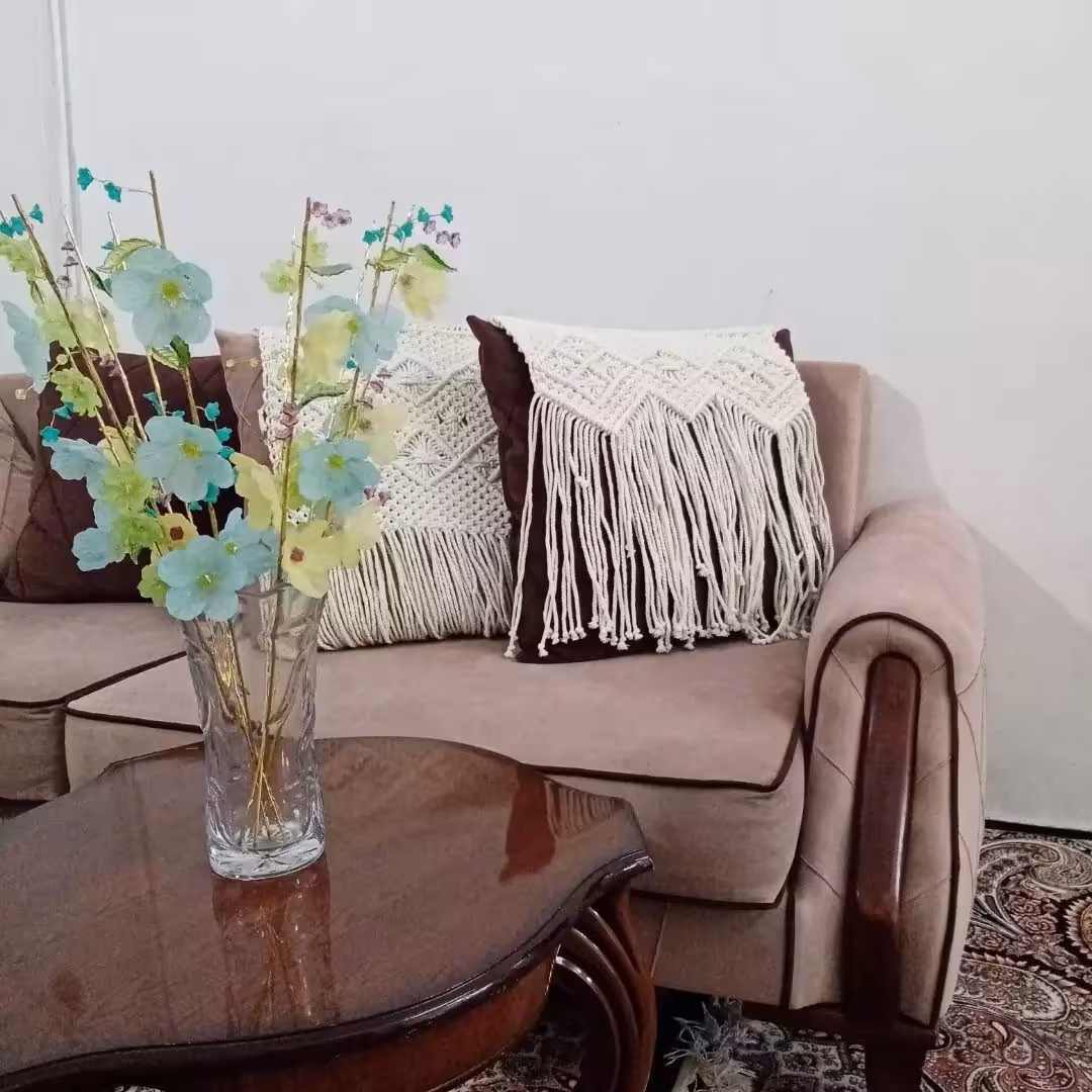 کاور کوسن مکرومه بافی