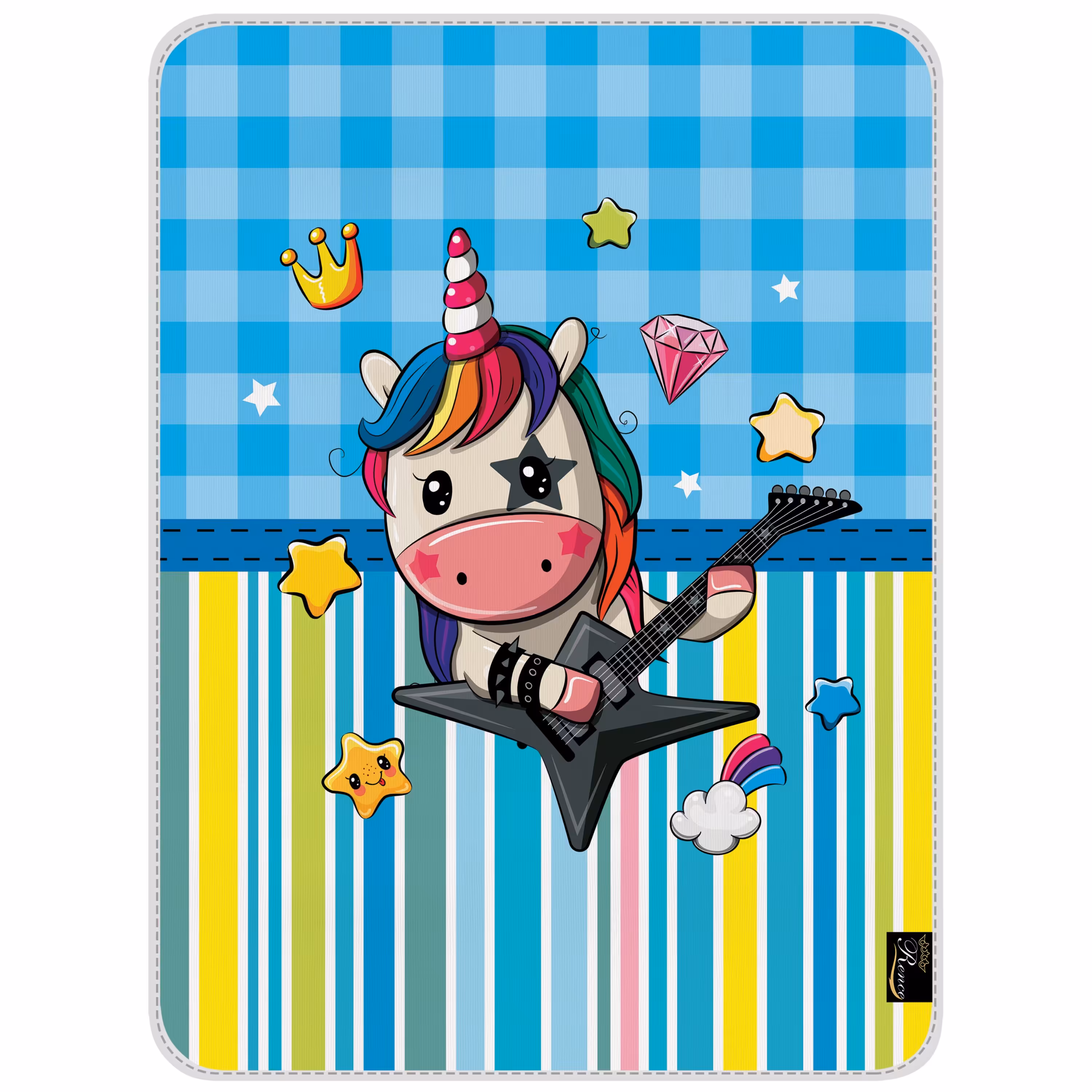 زیر انداز ضد آب تک نفره نوزاد سایز 55 در 75 مدل E1-618 شرکت رنس