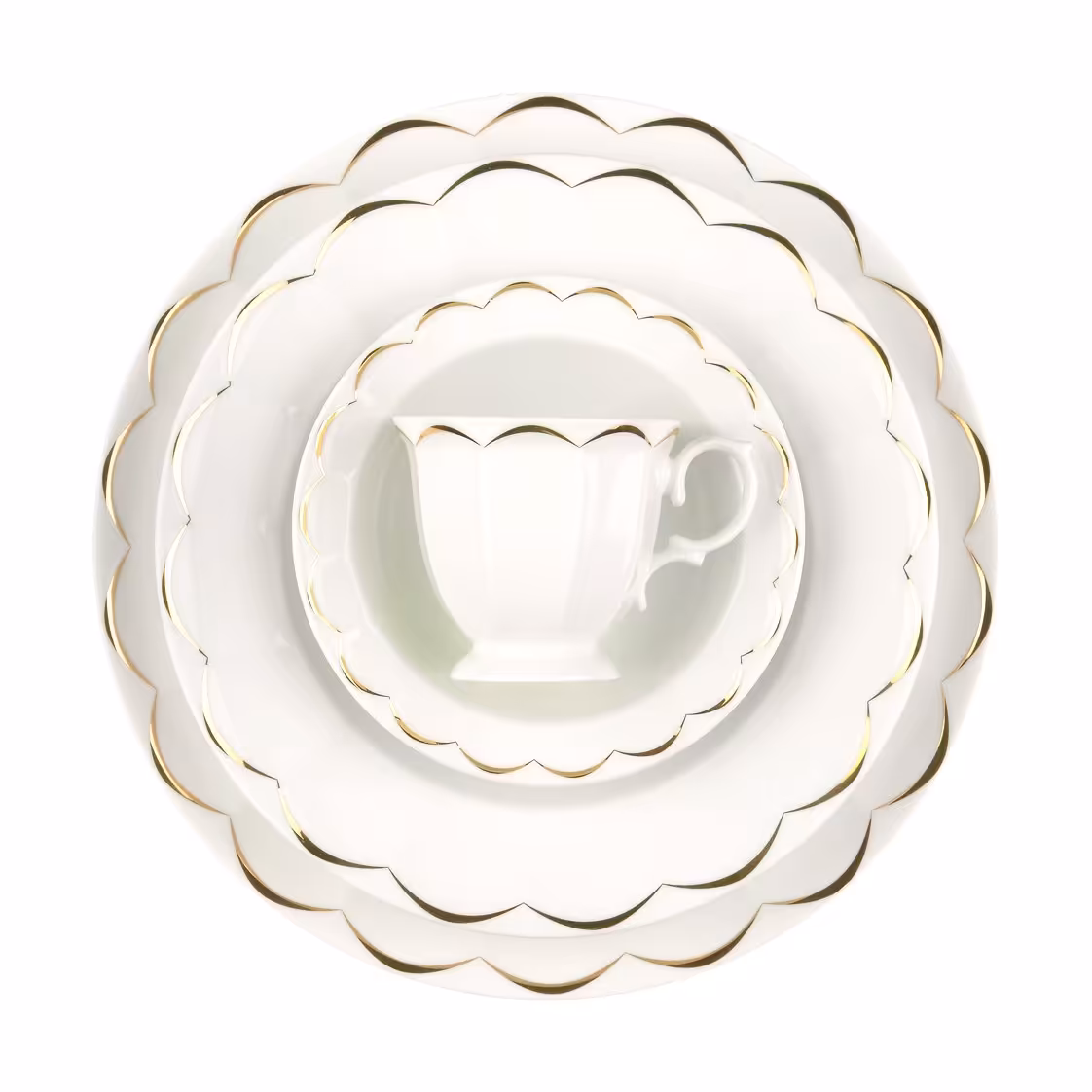 سرویس  غذاخوری103 پارچه چینی زرین  12 نفره طرح نارسیس طلایی درجه یک