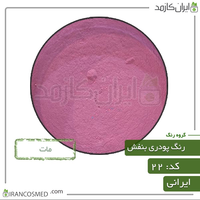 رنگ پودری مات بنفش (Powder matte purple color) کد22