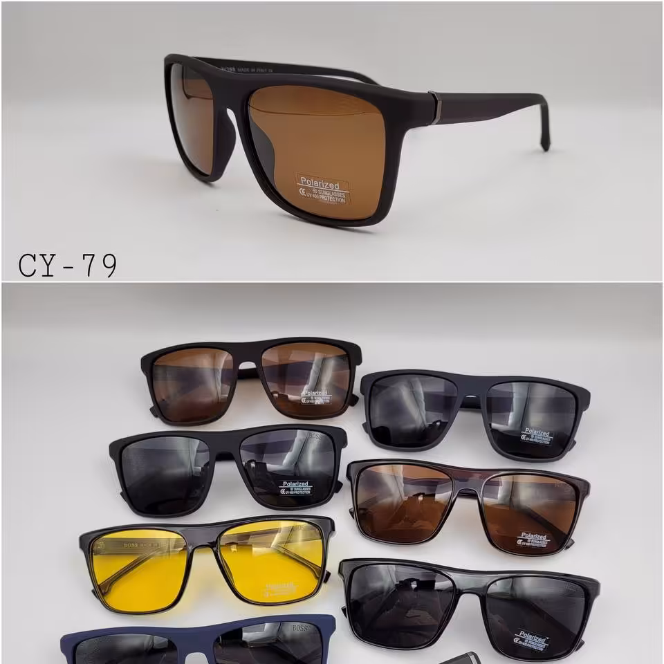 عینک مردانه ساخت کد  79 ایتالیا یوی 400 پلاریزه همراه با کیف ودستمال 