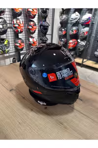کلاه کاسکت موتورسیکلت مشکی HELMETS THUNDER 4 منظره یاب شفاف ایمنی روشن MT
