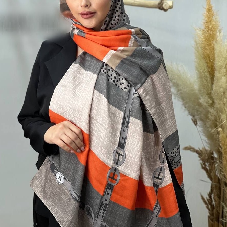 شال پاییزه نارنجی ارسال رایگان