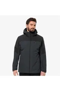 کاپشن مشکی مردانه ژاکت در فضای باز Glaabach 3In1 Jkt M 1115291 6001 Jack Wolfskin