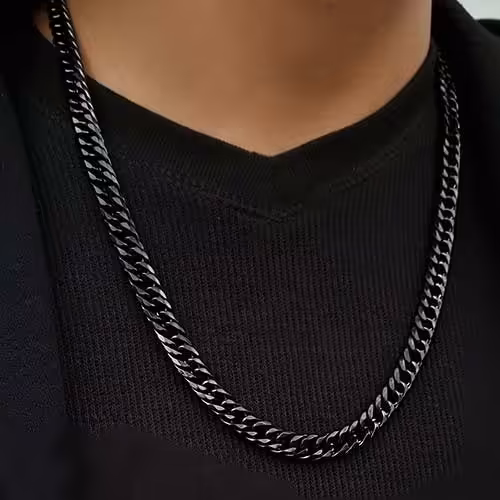  گردنبند کارتیر مشکی استیل