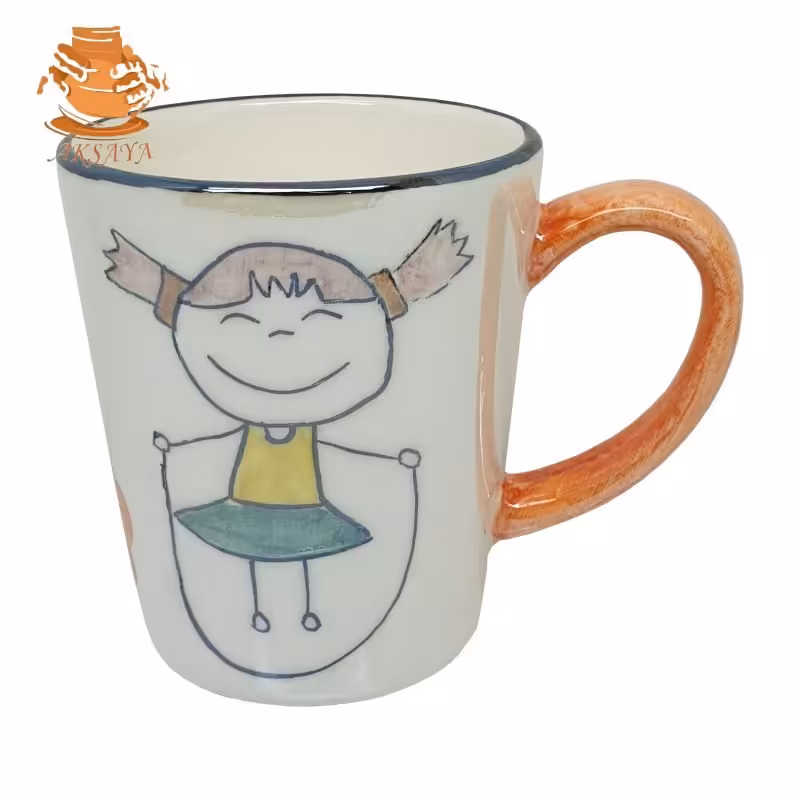 ماگ نقاشی طرح دختر طناب باز

