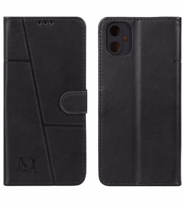 کیف موبایل مگنتی سامسونگ Galaxy A05 ام فایو طرح دوخت - مشکی