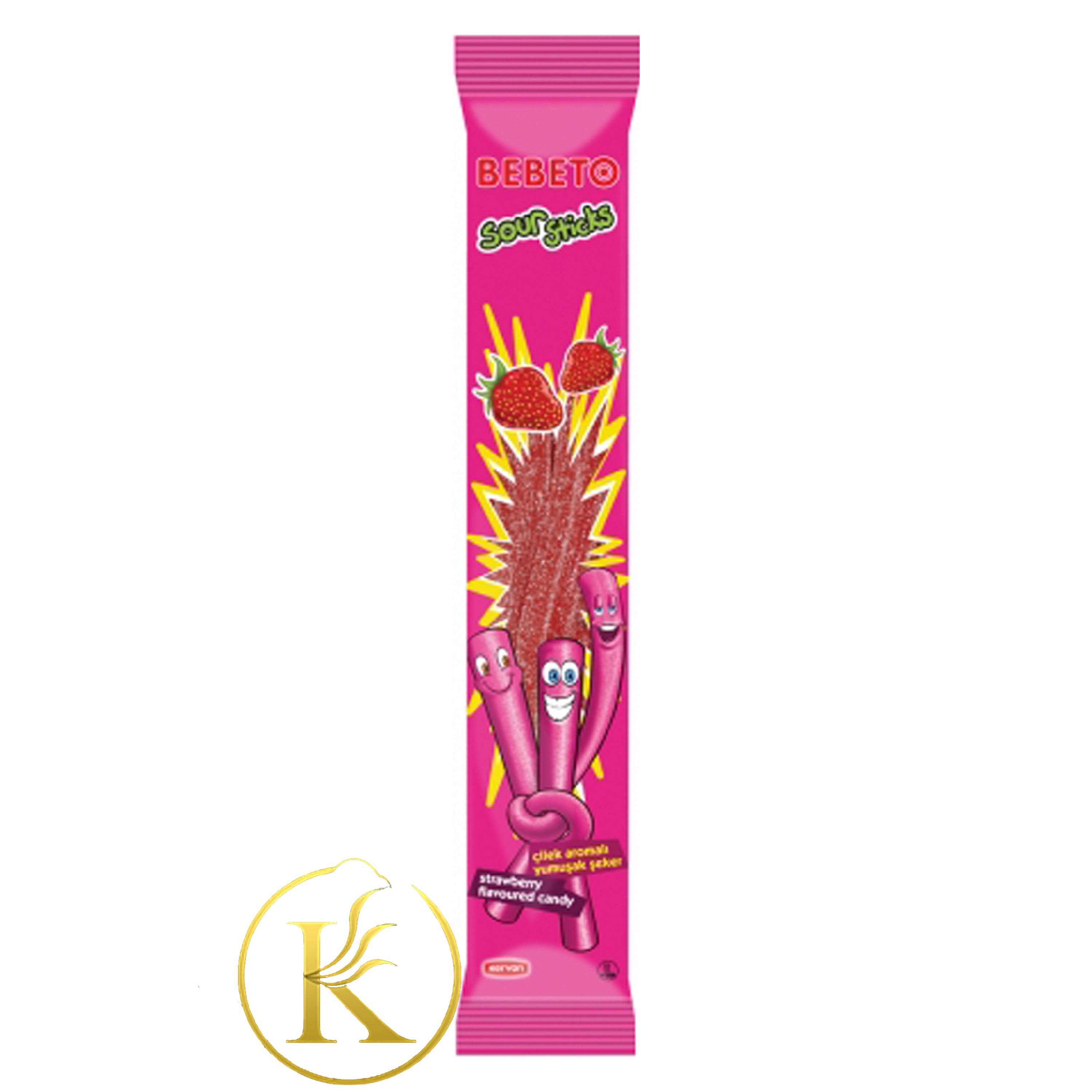 پاستیل ترش شکری ببتو با طعم توت فرنگی 30 گرم bebeto