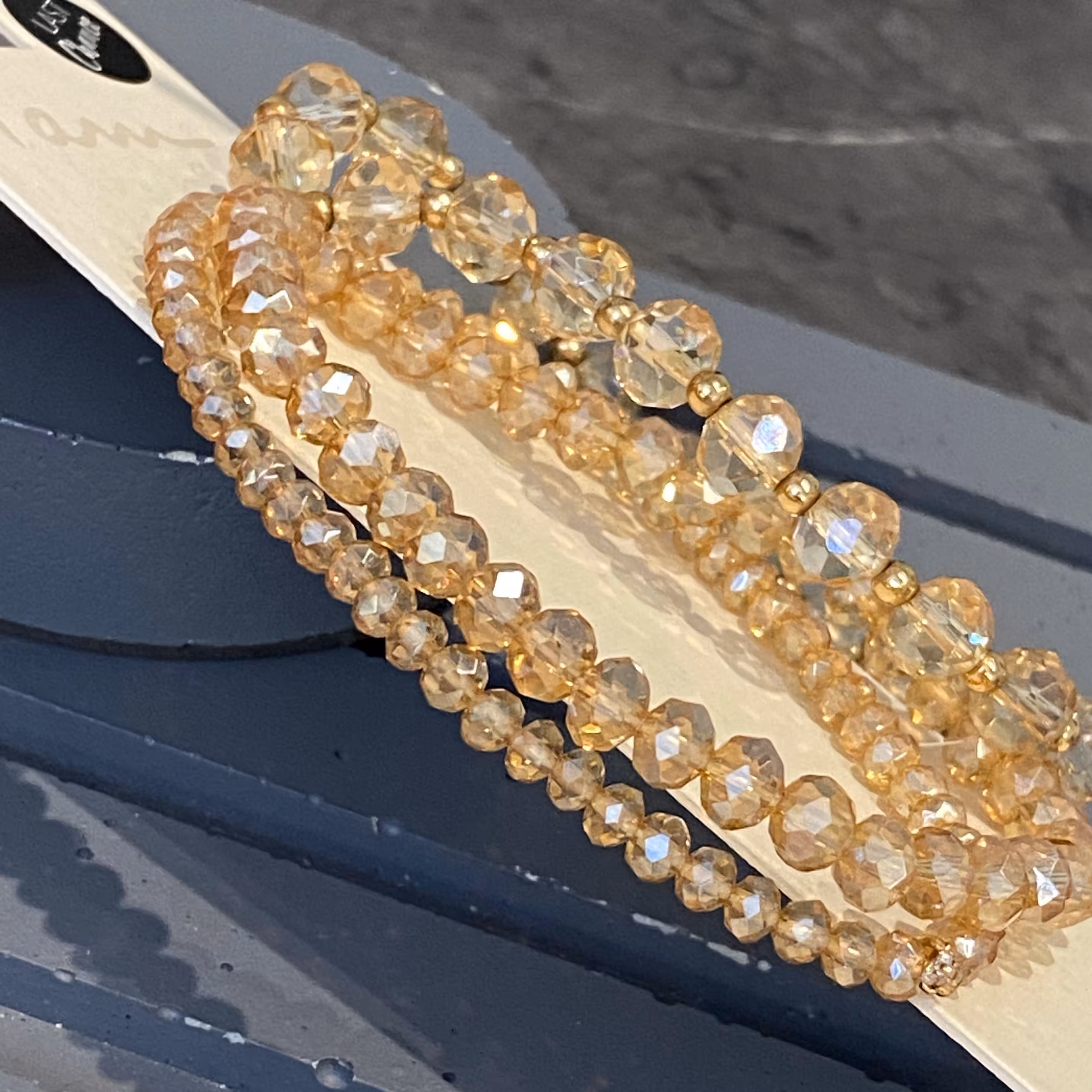 دستبند کریستالی رزگلد نباتی دستبند دخترانه و زنانه وارداتی خاص برای کادو تولد