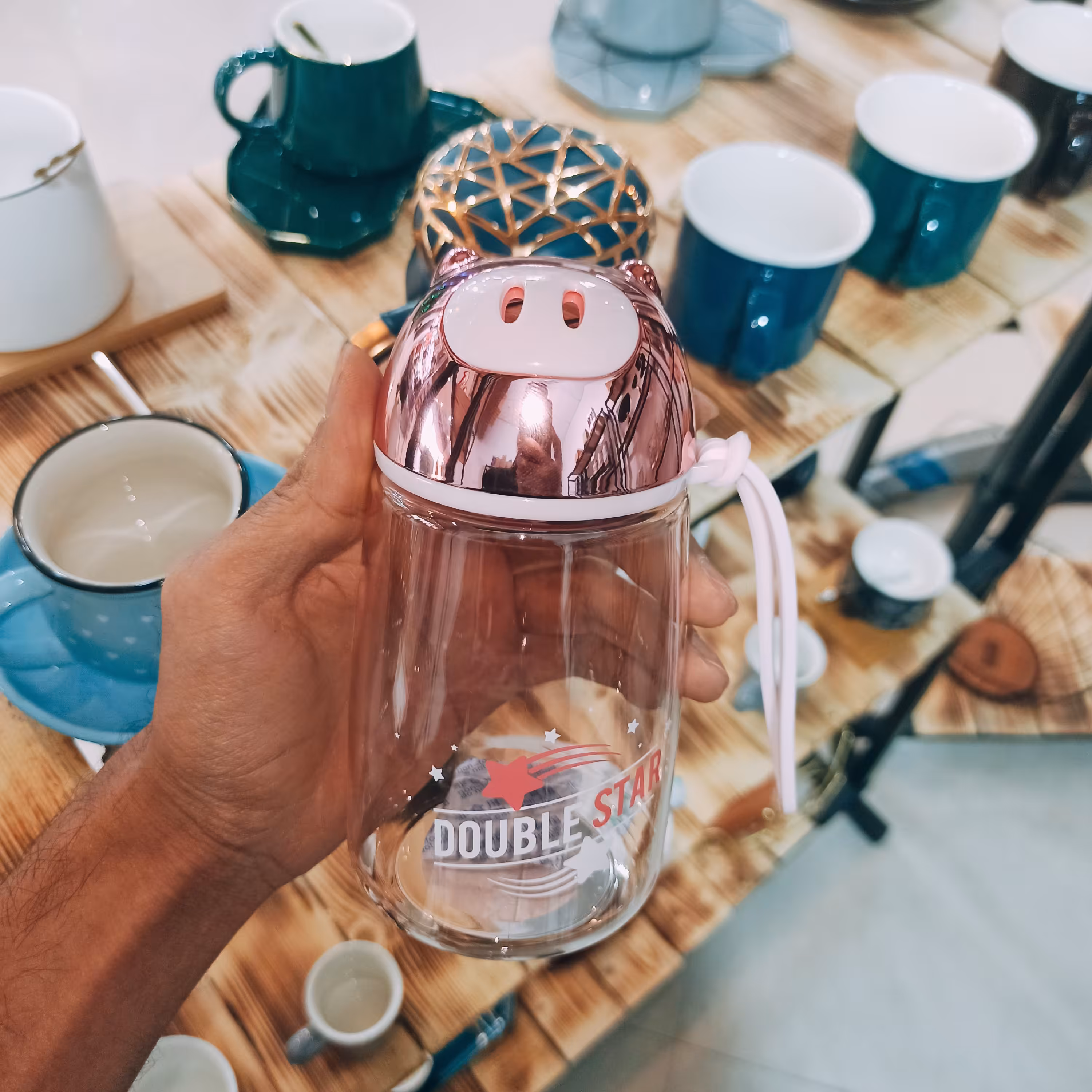 قمقمه کودک درب آینه ای اکریلیک 