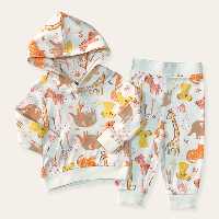 ست هودی و شلوار بچه گانه طرح حیوانات زارا کیدز Zara Kids