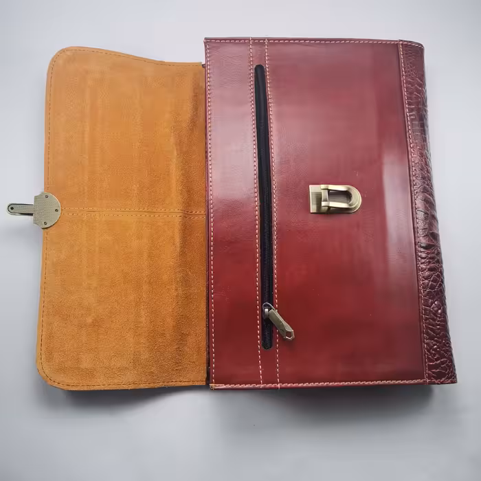 کیف لپتاپ چرم زرشکی