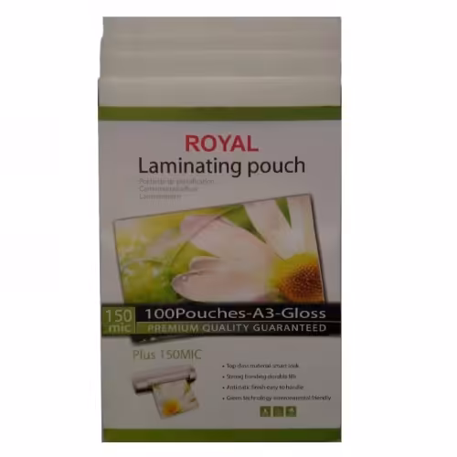 طلق پرس براق رویال 150 میکرون سایز A3 بسته 100 عددی