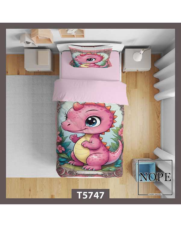 سرویس لحاف روتختی کودک یک نفره 5 تکه نوپه هوم Nopehome طرح دایناسور کد T5747